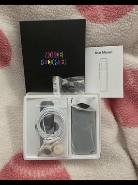 New- Voice Recorder Digital Audio Recorder with Accessories - Black